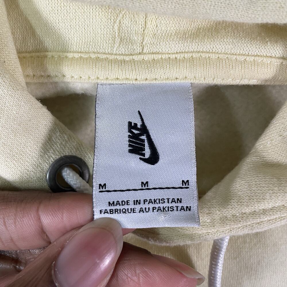 Men’s Nike Sportswear Fleece Sweatsuit Pale Yellow Hoodie Size M Joggers Size L - Picture 5 of 16